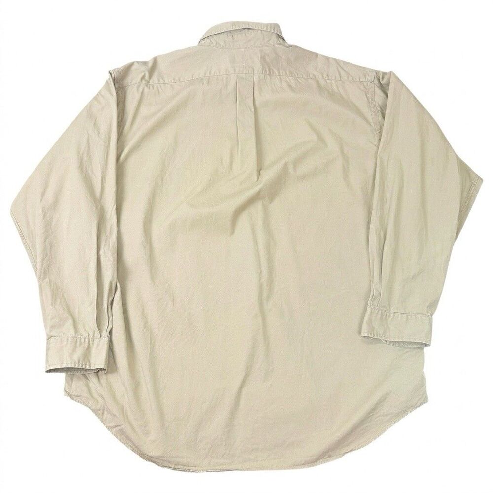 Ralph Lauren Shirt Mens 2XL Beige Blake Long Sleeve Collar Button Down Pony Logo - Picture 6 of 7